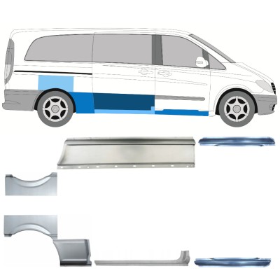 Panel de reparación conjunto para Mercedes Vito W639 2003-2014 / Izquierda+Derecha / 14787