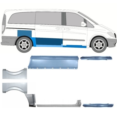 Panel de reparación conjunto para Mercedes Vito W639 2003-2014 / Izquierda+Derecha / 14790