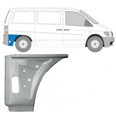 MERCEDES VITO 1996-2003 TRASERO GUARDABARRO INTERIOR PANEL DE REPARACIÓN / DERECHA