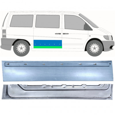 Panel de reparación puerta corredera interna + externa para Mercedes Vito 1996-2003 / Derecho / Conjunto 12047