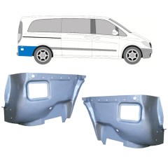Panel de reparación guardabarros trasero interno para Mercedes Vito W639 2003-2014 / Izquierda+Derecha / Conjunto 11644