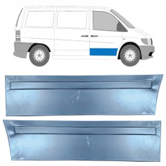 Panel de reparación de piel de puerta delantera para Mercedes Vito I W638 1996-2003 / Izquierda+Derecha / Conjunto 9788