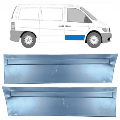 Panel de reparación de piel de puerta delantera para Mercedes Vito 1996-2003 / Izquierda+Derecha / Conjunto 9788