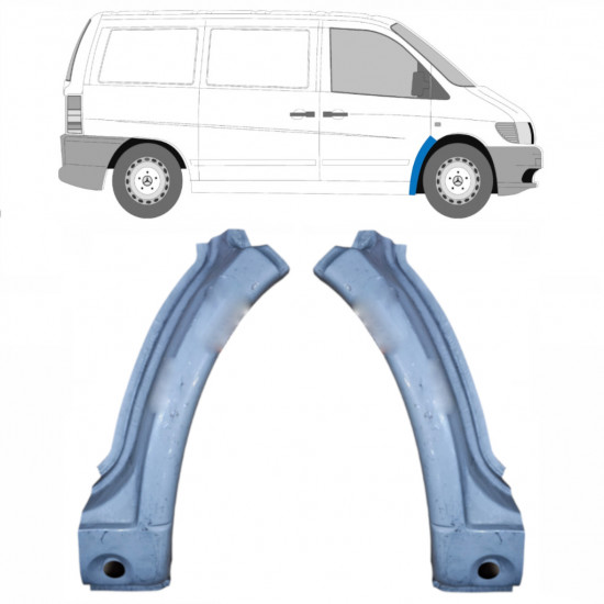 Panel de reparación guardabarros delantero para Mercedes Vito 1996-2003 / Izquierda+Derecha / Conjunto 9787