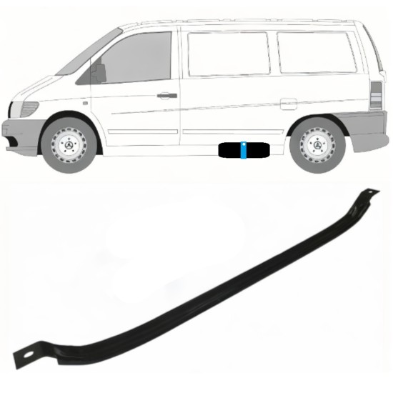 Banda de sujeción, depósito de combustible para Mercedes Vito I W638 1996-2003 9394