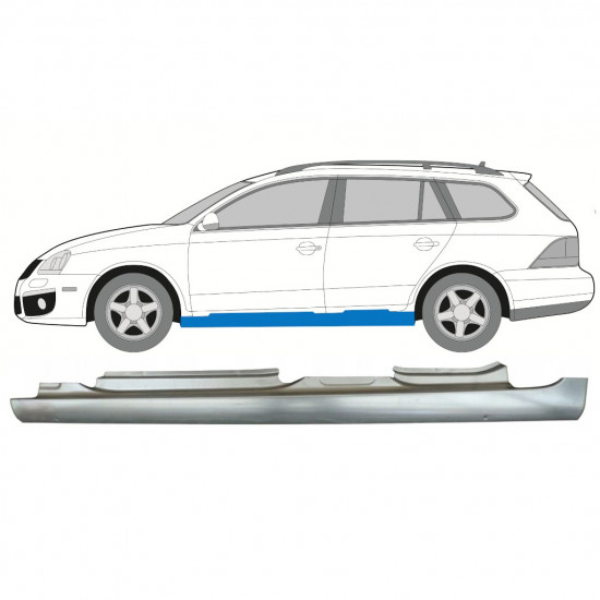 Panel de reparación del umbral para VW Golf 5 Variant VW Jetta 2005-2010 / Izquierda 7735