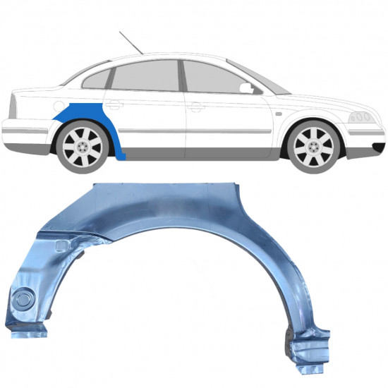 VW PASSAT B5 1996-2005 PANEL DE REPARACIÓN DEL ALERÓN TRASERO / DERECHA