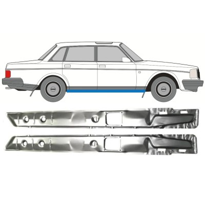 Panel de reparación del umbral interno para Volvo 240 1975-1993 / Izquierda+Derecha / Conjunto 16111