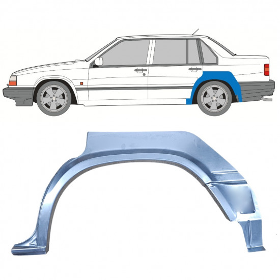 Panel de reparación guardabarros trasero para Volvo 940 1990-1998 / Izquierda /  8294