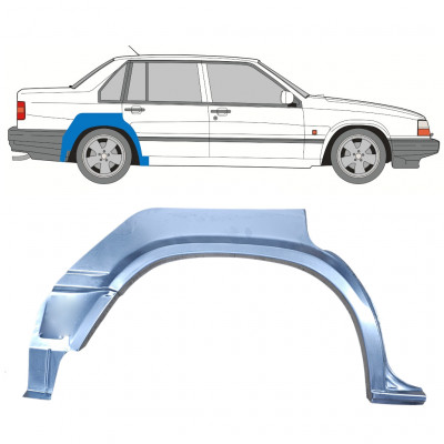 Panel de reparación guardabarros trasero para Volvo 940 1990-1998 / Derecho /  8293