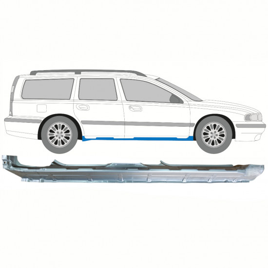 Panel de reparación del umbral para Volvo V70 2000-2007 / Derecho 8662