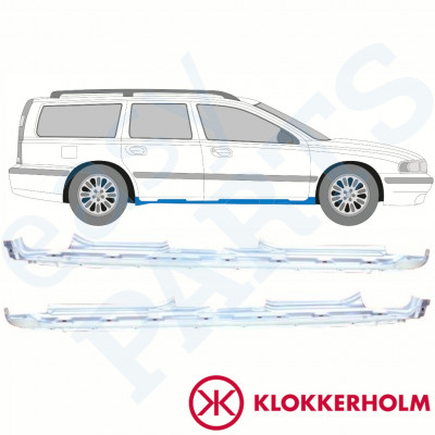 Panel de reparación del umbral para Volvo V70 2000-2007 / Izquierda+Derecha / Conjunto 10344