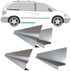 Panel de reparación del umbral de la puerta corredera interna + externa para Chrysler Voyager 2000-2008 / Izquierda = Derecha (simétrico) / Conjunto 11195