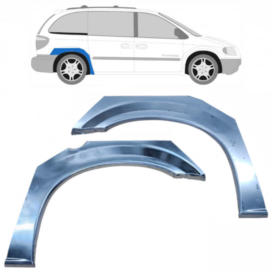 Panel de reparación guardabarros trasero para Chrysler Voyager 2000-2008 / Izquierda+Derecha / Conjunto 9203