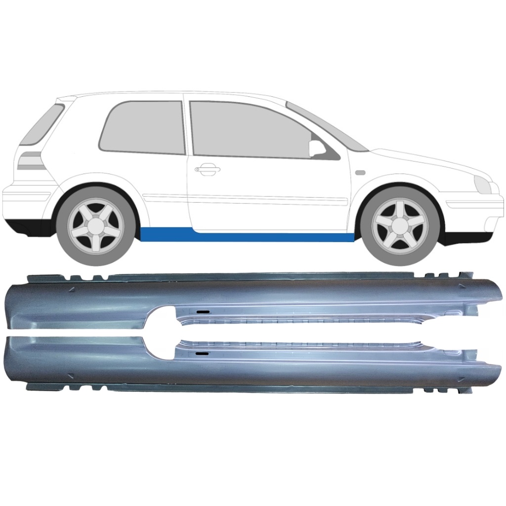 Panel De Reparación Del Umbral Para Vw Golf 4 1997- / Izquierda+Derecha / Conjunto 9244