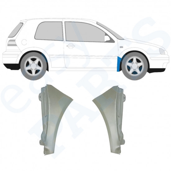 Panel de reparación guardabarros delantero para VW Golf MK4 1997-2006 / Izquierda+Derecha 9676