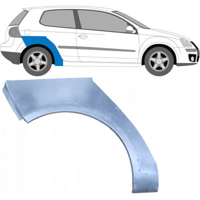 Panel de reparación guardabarros trasero para VW Golf 5 2003-2009 / Derecho 7093