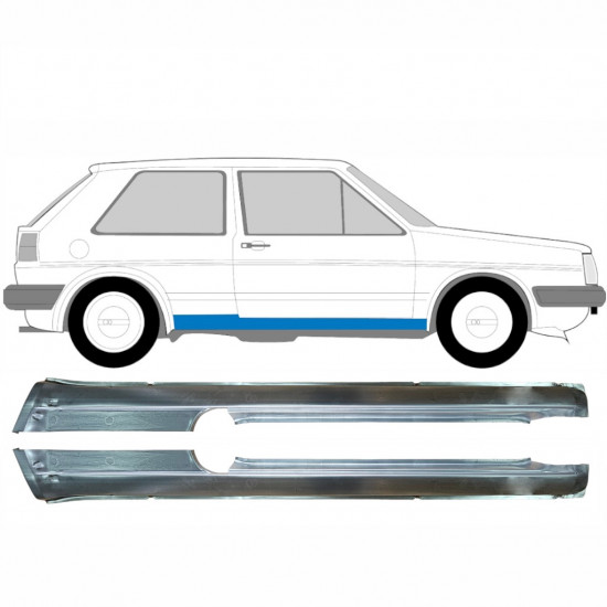 Panel de reparación del umbral para VW Golf 2 1982- / Izquierda+Derecha / Conjunto 9407