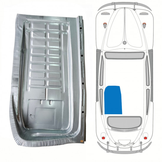 VOLKSWAGEN KAEFER 1949-1972 PANEL DE REPARACIÓN DEL SUELO TRASERO / IZQUIERDA