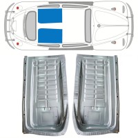 Panel de reparación del piso trasero para Volkswagen Kaefer 1949- / Izquierda+Derecha / Conjunto 10349