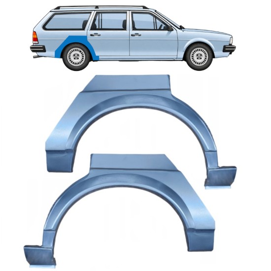 Panel de reparación guardabarros trasero para Volkswagen Passat B2 1980-1988 / Izquierda+Derecha / COMBI / Conjunto 9605
