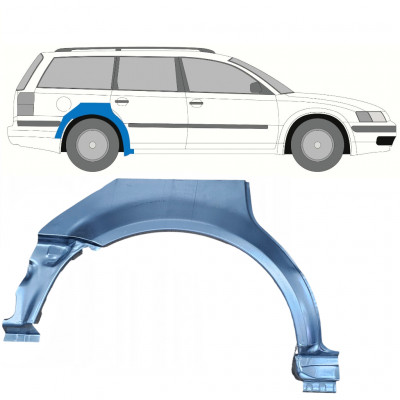 Panel de reparación guardabarros trasero para VW Passat B5 1996-2005 / Derecho / COMBI 8919