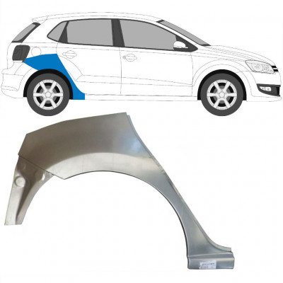 VW POLO 2009-2017 PANEL DE REPARACIÓN DEL ALERÓN TRASERO / DERECHA