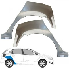 Panel de reparación guardabarros trasero para Volkswagen Polo 2009-2017 / Izquierda+Derecha / Conjunto 9662