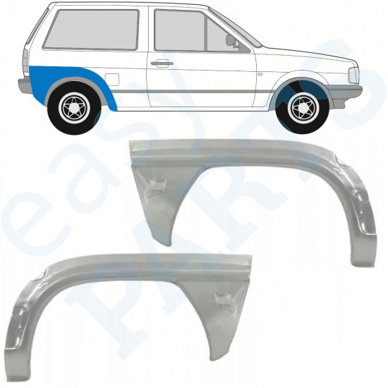 Panel de reparación guardabarros trasero para VW Polo 1981-1984 / Izquierda+Derecha / Conjunto 10462