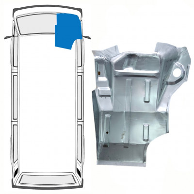 Panel de reparación piso delantero para VW Transporter T3 1979-1992 / Derecho 8670