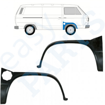 Panel de reparación guardabarros delantero para VW Transporter T3 1979-1992 / Izquierda+Derecha / Conjunto 9778