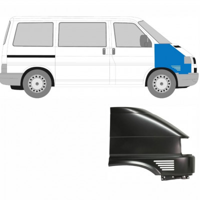 Guardabarro delantero para VW Transporter T4 1996-2003 / Derecho 7242