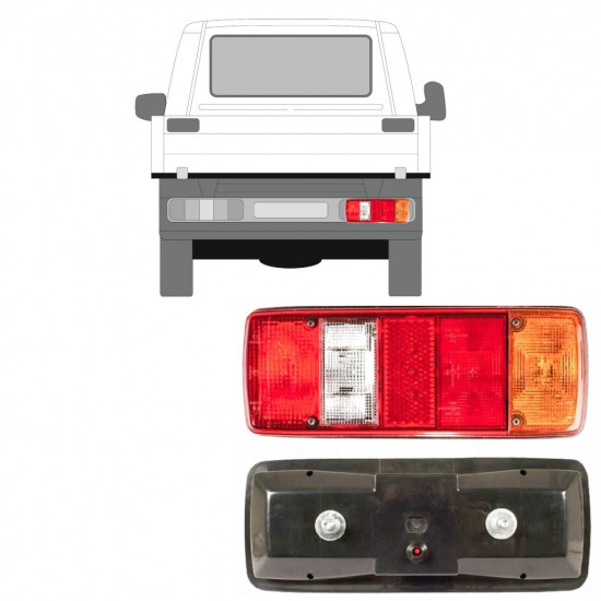 VW T4 1990- CHASSIS CONTENEDORES TRASERO REFLECTOR / DERECHA