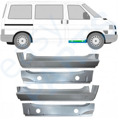 Panel de reparación umbral delantero interna + externa para VW Transporter T4 1990-2003 / Conjunto 9907