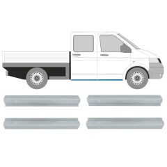 Panel de reparación umbral delantero + trasero para Volkswagen Transporter T5 2003-2015 / Izquierda+Derecha / Conjunto 9696