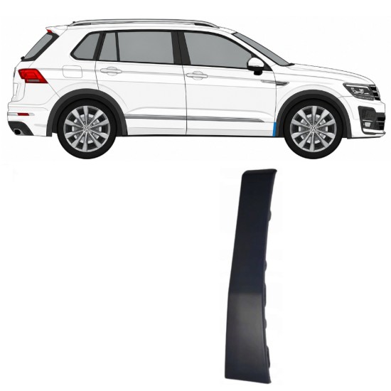 Moldura lateral guardabarros delantero para Volkswagen Tiguan 2016-2020 R-Line / Derecho 14863