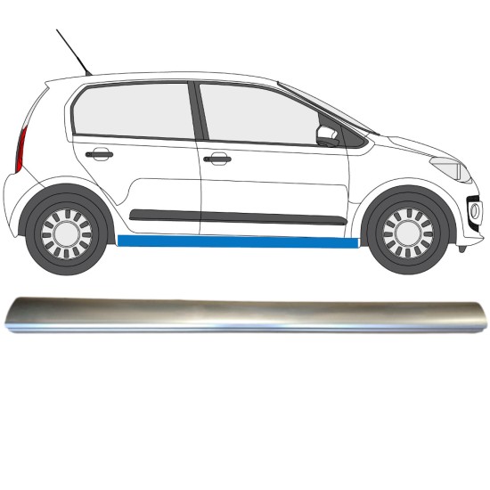 Panel de reparación umbral parte inferior para Volkswagen UP! 2011- / Derecho 14818