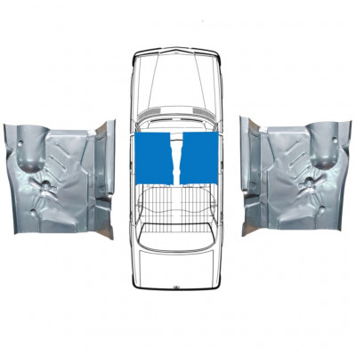 Panel de reparación piso delantero para Mercedes W123 1975-1985 / Izquierda+Derecha / Conjunto 9866