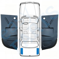 Panel de reparaciónpiso del maletero para Mercedes W123 1975-1985 / Izquierda+Derecha / Conjunto 10353