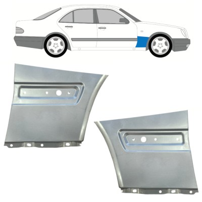 Panel de reparación guardabarros delantero para Mercedes E-Class W210 1995-2003 / Izquierda+Derecha / Conjunto 14703