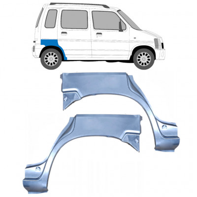 Panel de reparación guardabarros trasero para Suzuki Wagon R+ 1993-2000 / Izquierda+Derecha / Conjunto 9594