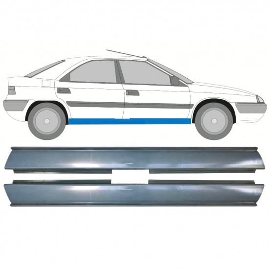 Panel de reparación del umbral para Citroen Xantia 1993-2001 / Izquierda+Derecha / Conjunto 10576