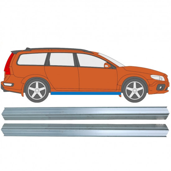 Panel de reparación del umbral para Volvo Xc70 2007-2016 / Izquierda = Derecha (simétrico) / Conjunto 11487