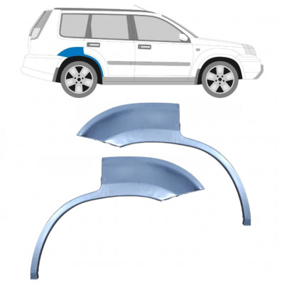 Panel de reparación pequeño para guardabarros trasero para Nissan X-TRAIL 2001-2007 / Izquierda+Derecha / Conjunto 10571