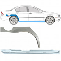 Panel de reparación del umbral + guardabarros trasero para Jaguar X-Type 2001-2009 / Derecho / Conjunto 12620