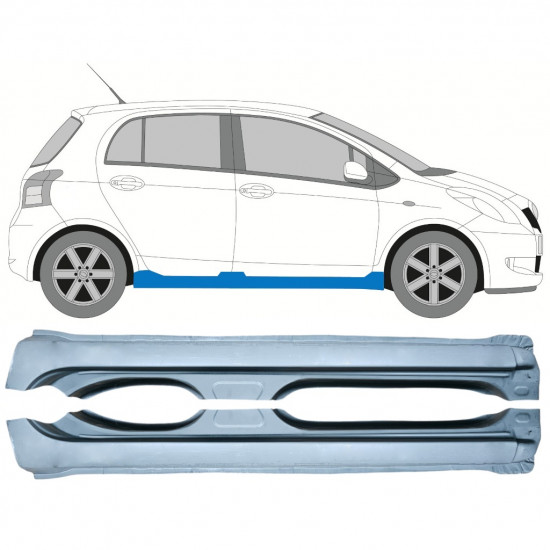 Panel de reparación del umbral para Toyota Yaris 2006-2011 / Izquierda+Derecha / Conjunto 10015