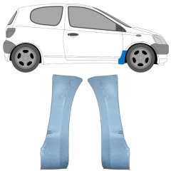 Panel de reparación guardabarros delantero para Toyota Yaris 1999-2005 / Izquierda+Derecha / Conjunto 9736