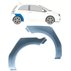 Panel de reparación guardabarros trasero para Toyota Yaris 2006-2011 / Izquierda+Derecha / Conjunto 11446