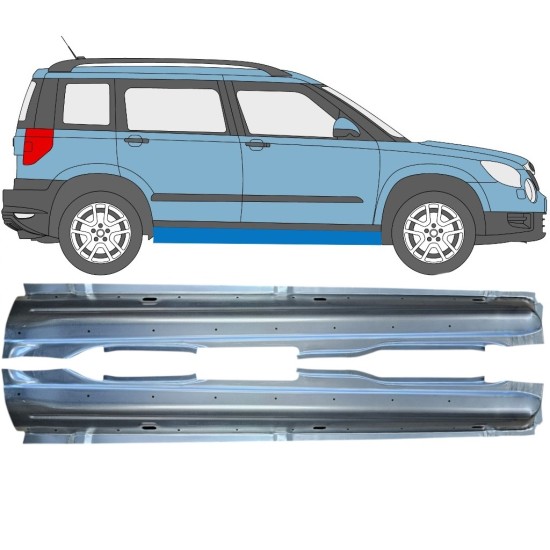 Umbral completo para Skoda Yeti 2009- / Izquierda+Derecha / Conjunto 15977