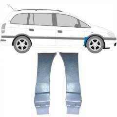 Panel de reparación guardabarros delantero para Opel Zafira A 1999-2005 / Izquierda+Derecha / Conjunto 9404